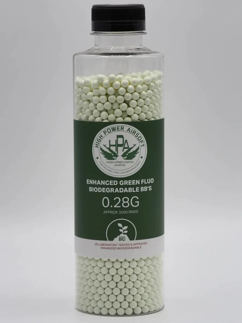 High Powered Airsoft .28g Biodegradable White BBs (approx. 3500 bbs)