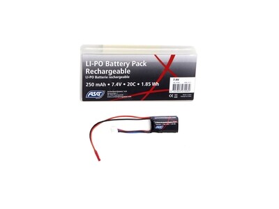 ASG 7.4v 250mah Mini Lipo Battery | JST Connector