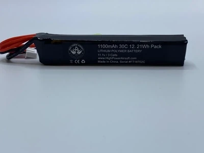 High Powered Airsoft 11.1V STICK 1100 MAH 30/50C BURST LIPO BATTERY