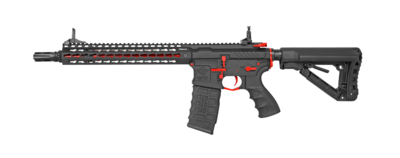 G&G CM16 SRXL AEG Rifle (Red Edition)