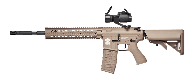 G&G CM16 R8-L AEG Rifle With Red Dot Scope