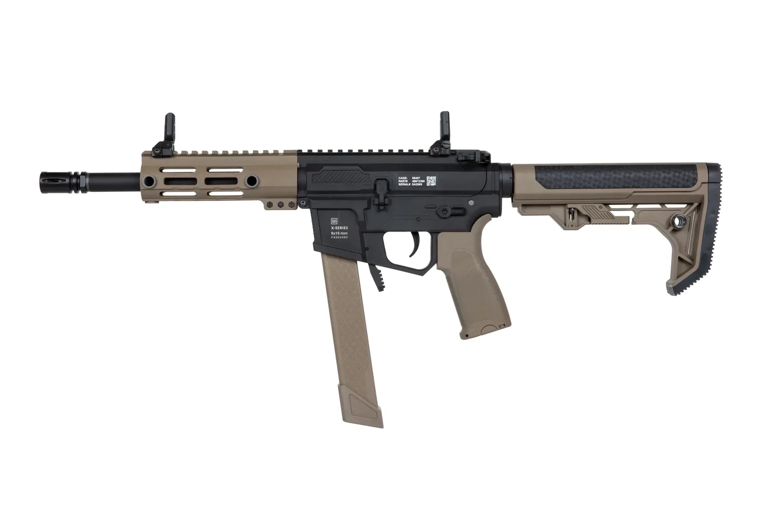 Specna Arms FLEX SA-FX01 - Two-Tone (Color: Black/Tan) (M-LOK)