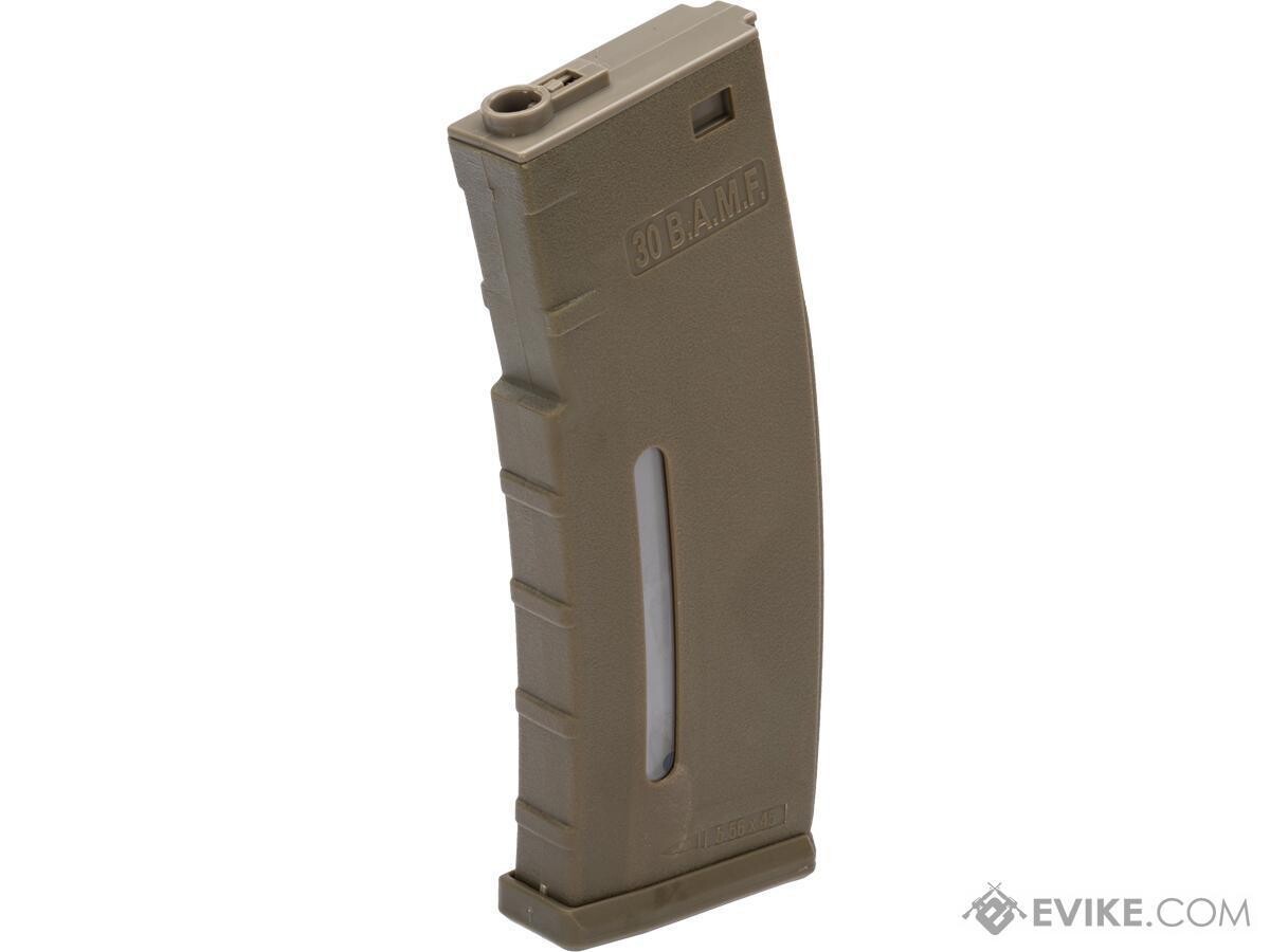 Evike.com BAMF 190rd Polymer Mid-Cap Magazine for M4 / M16 Series Airsoft AEG Rifles (Color: Tan)