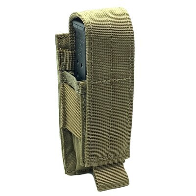 Shellback Tactical Single Pistol Mag Pouch (Color: Coyote Tan)