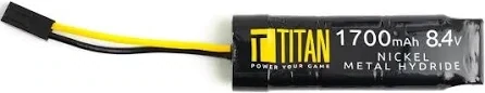 Titan Power Titan NiHm 1700 mAh 8.4V Brick Type Battery, Plug: Tamyia