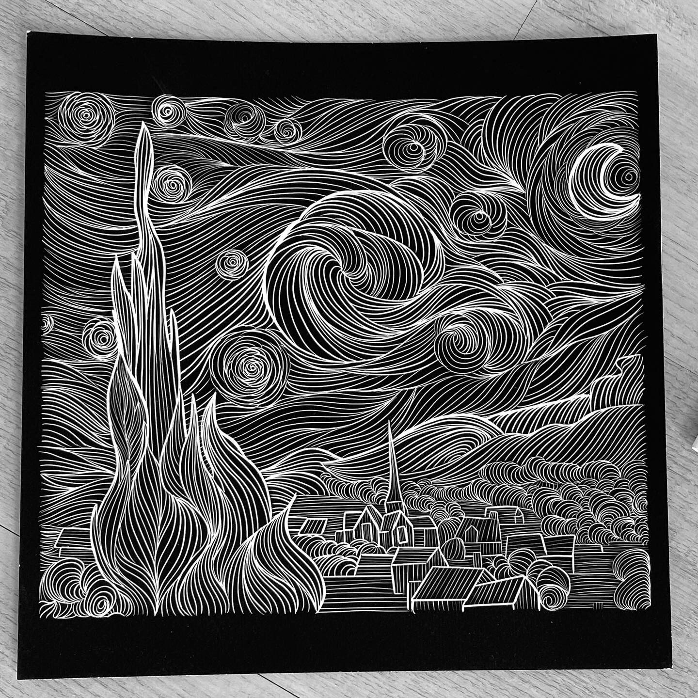 Stormy Night - Black print