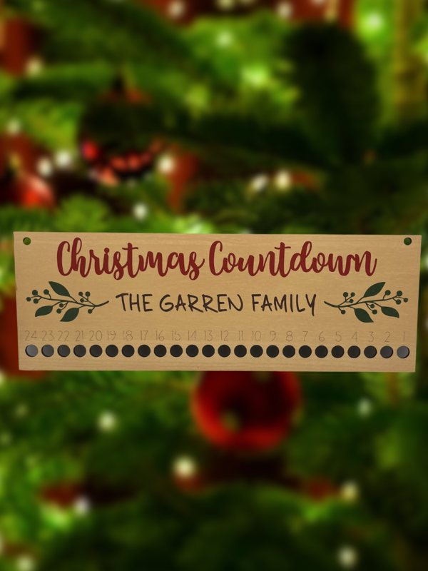 Christmas Countdown Sign