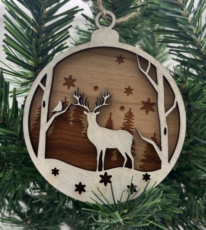 2-Layer Rustic Ornament