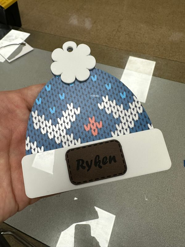 {CUSTOM} Acrylic Beanie Hat Ornament