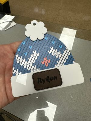 {CUSTOM} Acrylic Beanie Hat Ornament