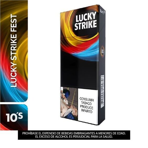 CARTON DE LUCKY AZUL Y BLANCO