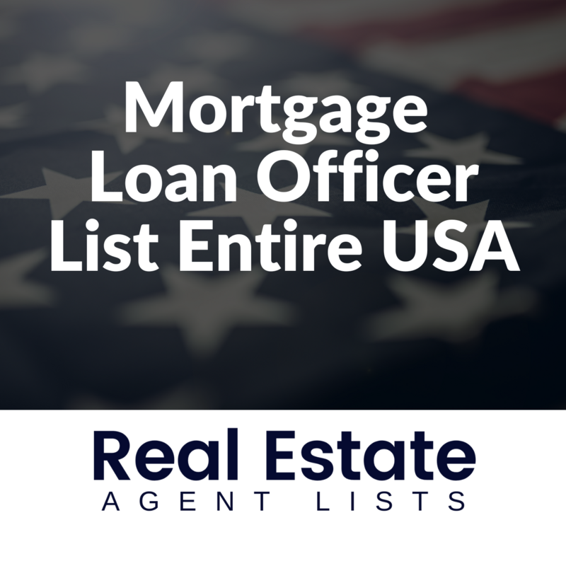 Entire Database of USA Mortgage Loan Officers