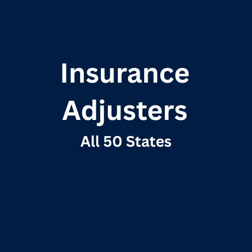 Licensed Insurance Adjuster List