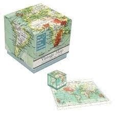 100pc Puzzle Cube Vintage Map