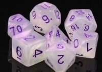 Die Hard Dice Polymer RPG Polyhedral Set - Purple Moonstone