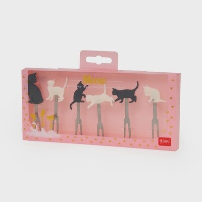 Meow - Set of 6 Aperitif Forks