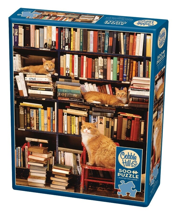 Gotham Bookstore Cats 500pc Puzzle