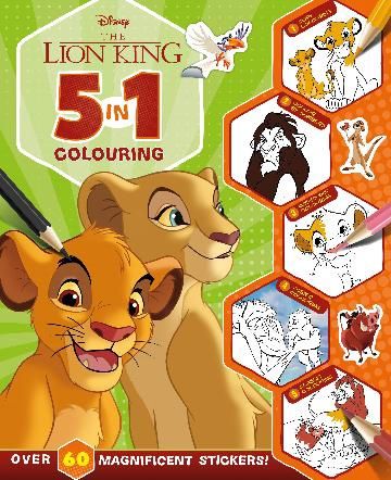 The Lion King: 5 In 1 Colouring (Disney)