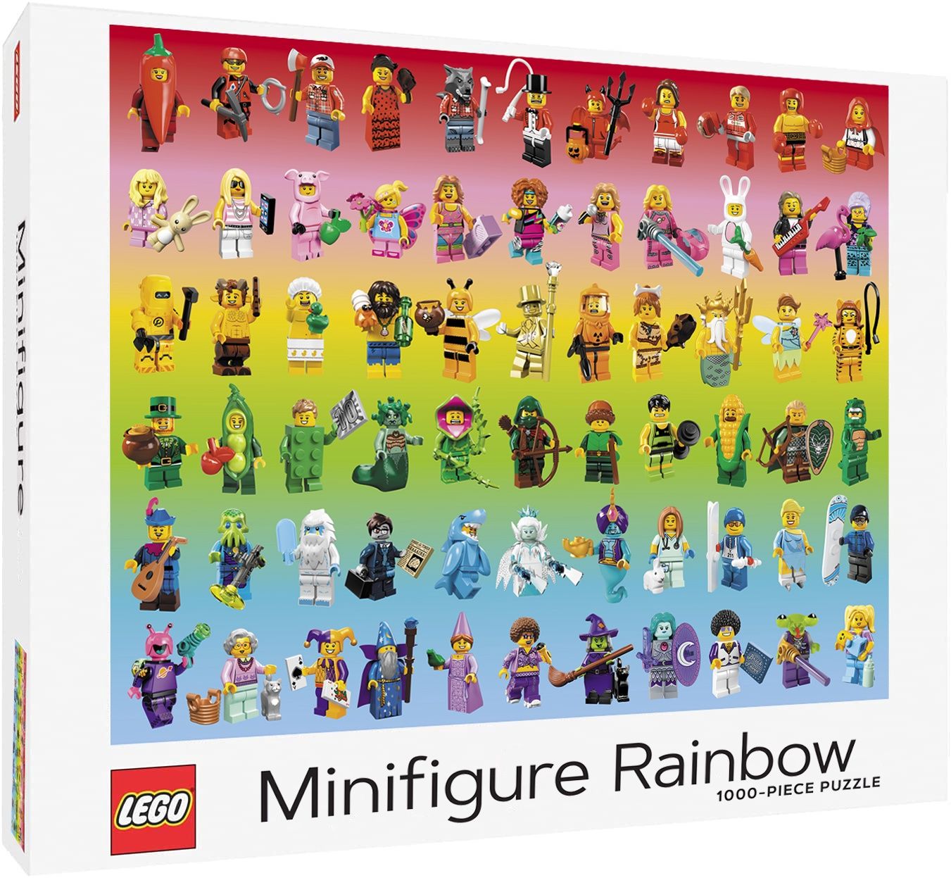 Lego Minifigure Rainbow 1000pc Puzzle