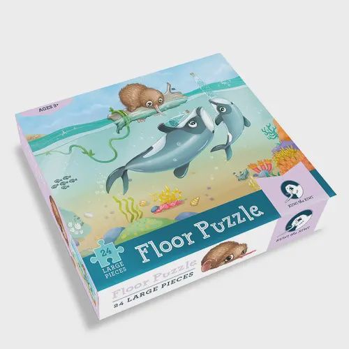 Kuwi Floor Puzzle - Maui Dolphin Mischief 24pc