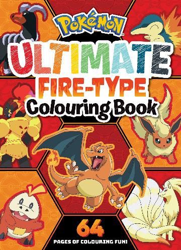 Pokemon Ultimate Fire-Type Colouring Book