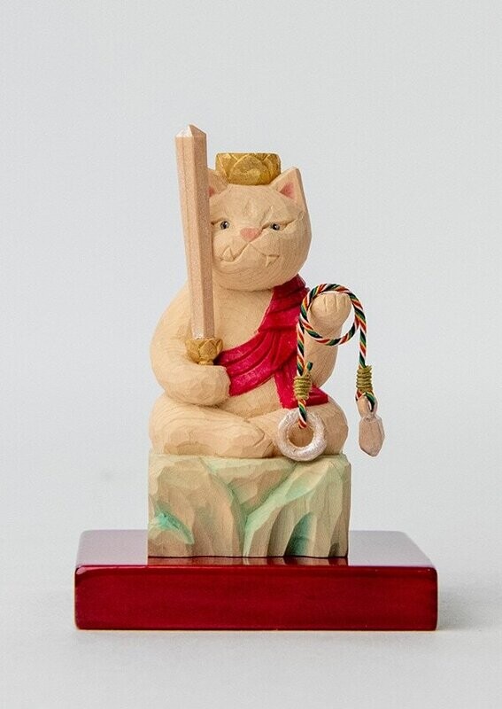Fudo Myoo Cat Buddha 猫八尊仏 不動明王猫仏