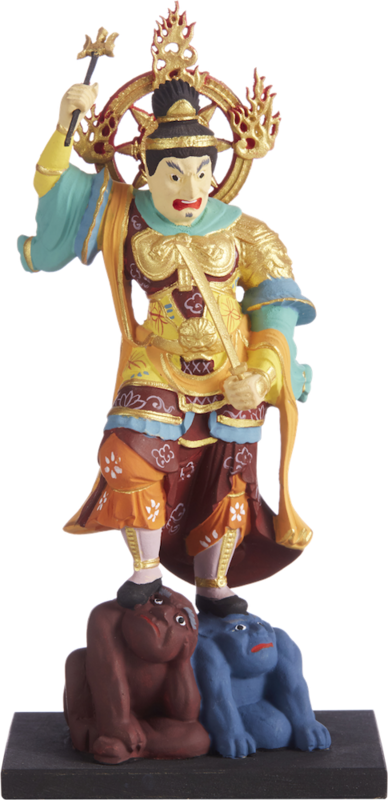 Fudo Myoo (彩色不動明王座像)