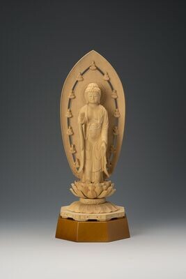 the latest-butsuzo Shakyamuni (立釈迦)