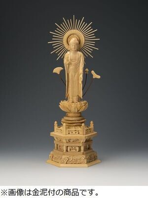 Tsuge Amitabha (本柘植六角台東型光背金泥付立阿弥陀)