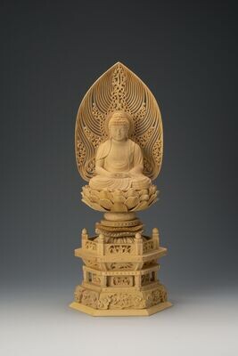 Tsuge Amitabha (本柘植六角台水煙光背阿弥陀）