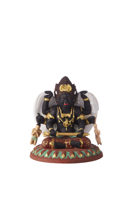 Wrathful Sanmen Daikokuten (Three Faced Daikokuten) (彩色忿怒三面大黒天)