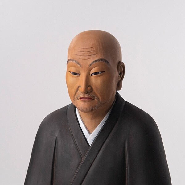 良寛　置物 Ryokan Taigu (木造 良寛像)