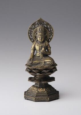 Kokuzo Bosatsu (Ākāśagarbha) (虚空蔵菩薩) 15cm (Antique Gold Color Finish)