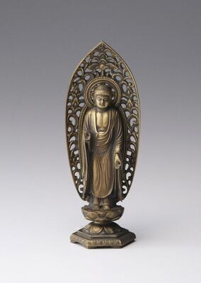 Amida Nyorai (Amitabha) (阿弥陀如来) 15cm (Antique Gold Color Finish)