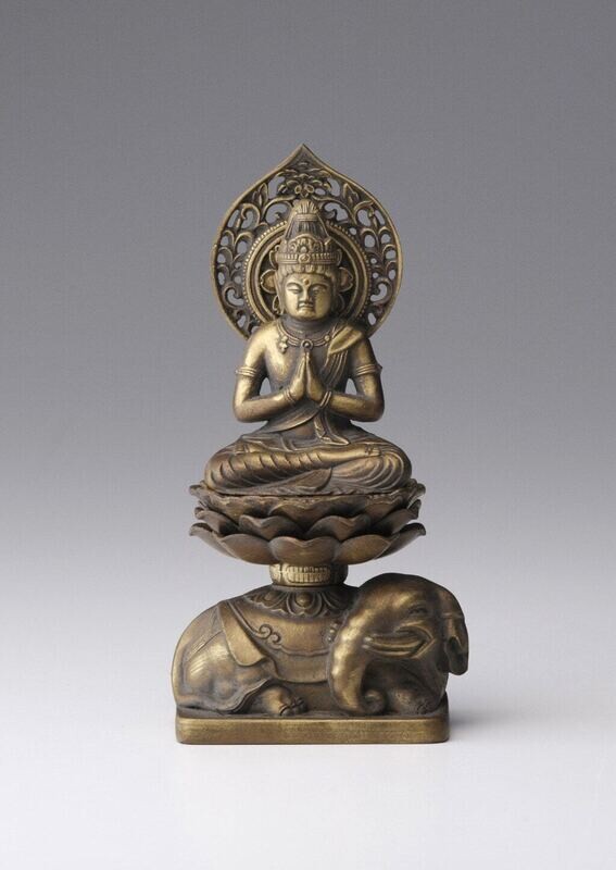 Fugen Bosatsu (普賢菩薩) 15cm (Antique Gold Color Finish)