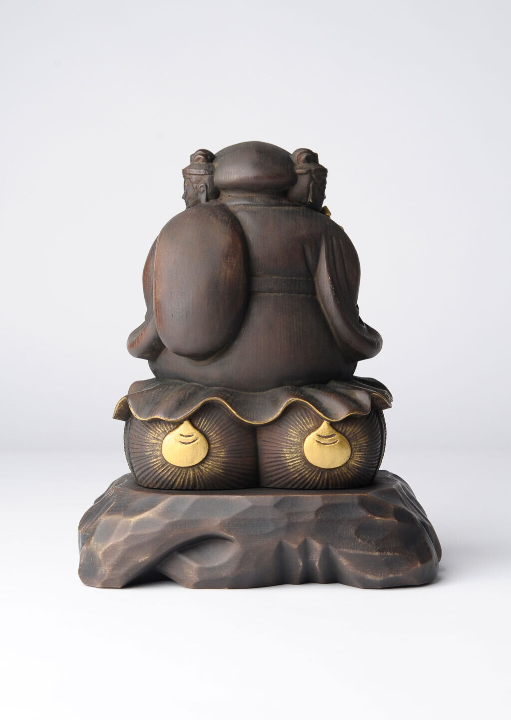 豊臣秀吉公の三面大黒尊天 豊臣秀吉の出世守り本尊 夢を叶える 三面大黒天(原寸大) ヒノキ 高台寺