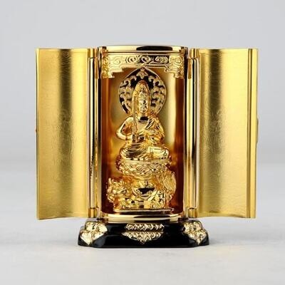 Monju Bosatsu (Manjushri) (文殊菩薩) (Gold Plating Finish)