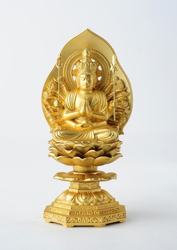 Senju Kannon (千手観音) 15.5cm (Gold Plating Finish)