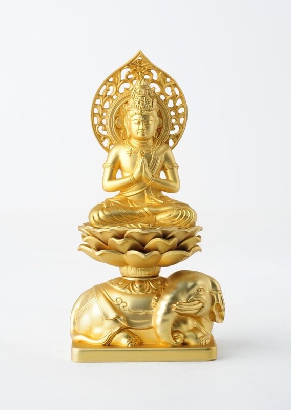 Fugen Bosatsu (普賢菩薩) 15cm (Gold Plating Finish)