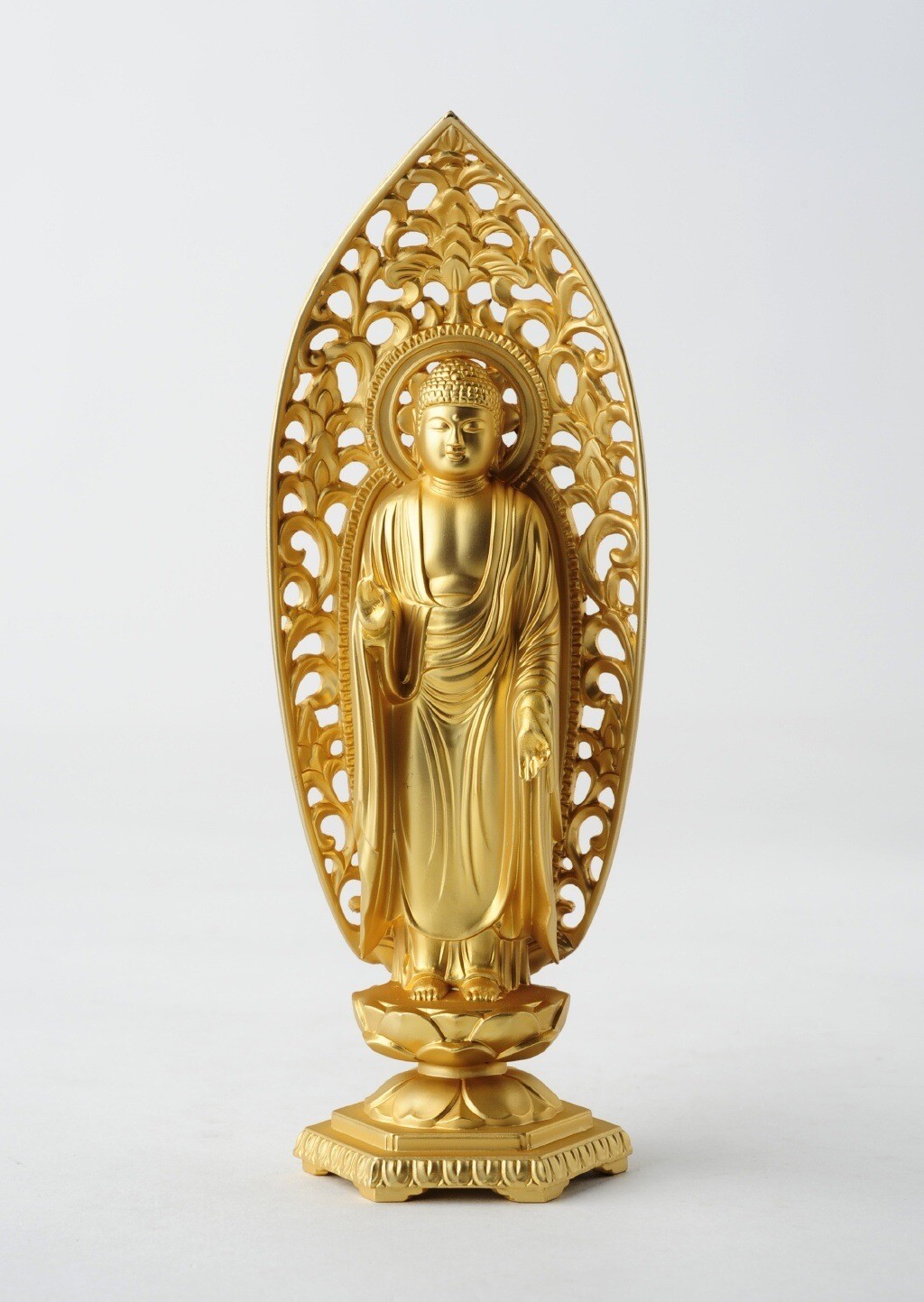Amida Nyorai (Amitabha) (阿弥陀如来) 15cm (Gold Plating Finish)