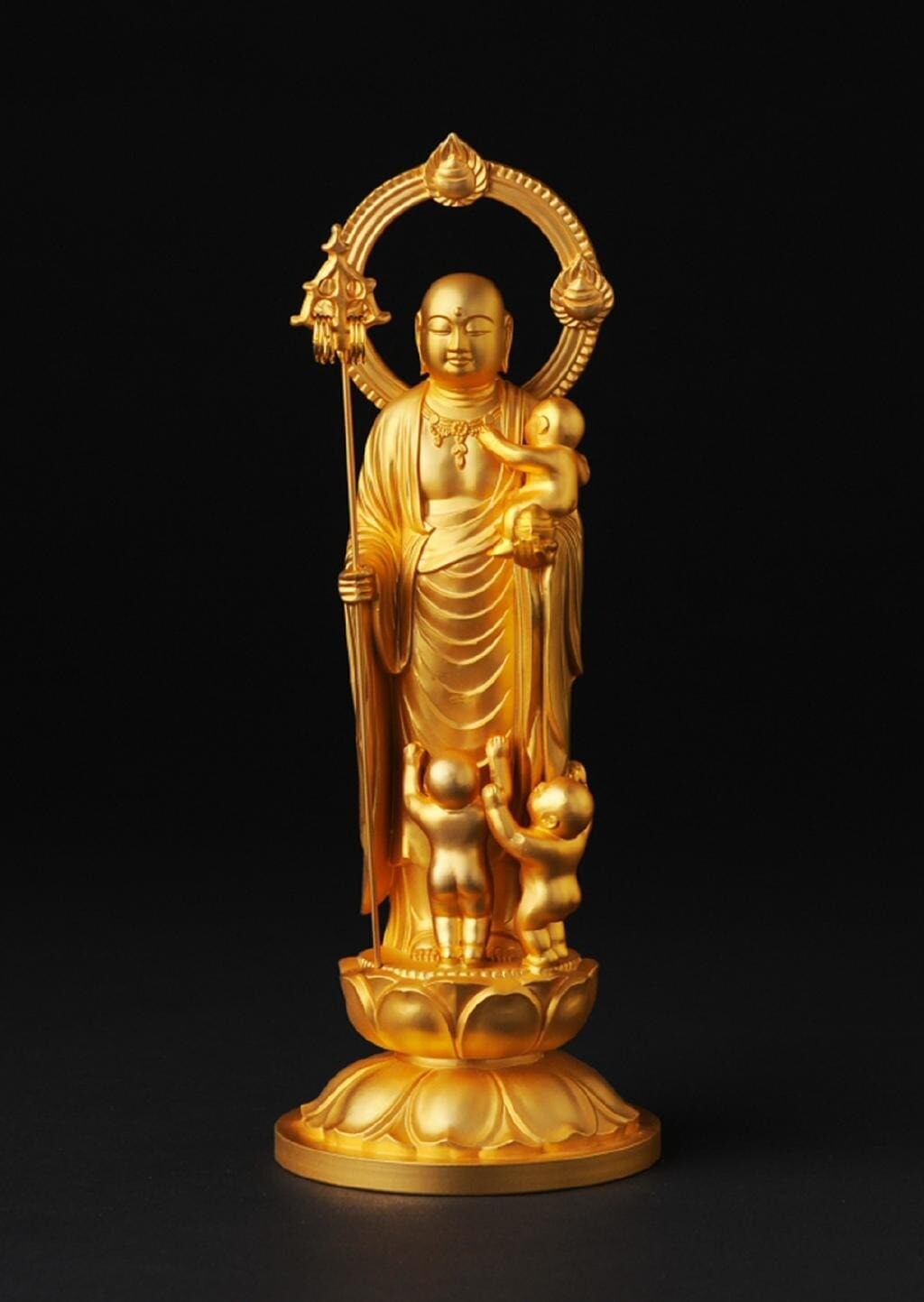Koyasu Jizo (子安地蔵菩薩) 21cm (Gold Plating Finish)