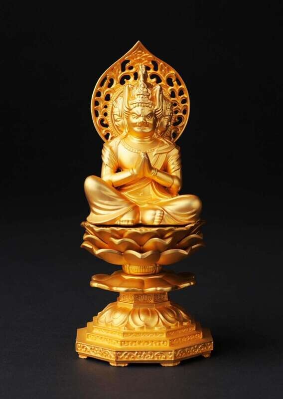 Bato Kannon (馬頭観音菩薩) 14.3cm (Gold Plating Finish)