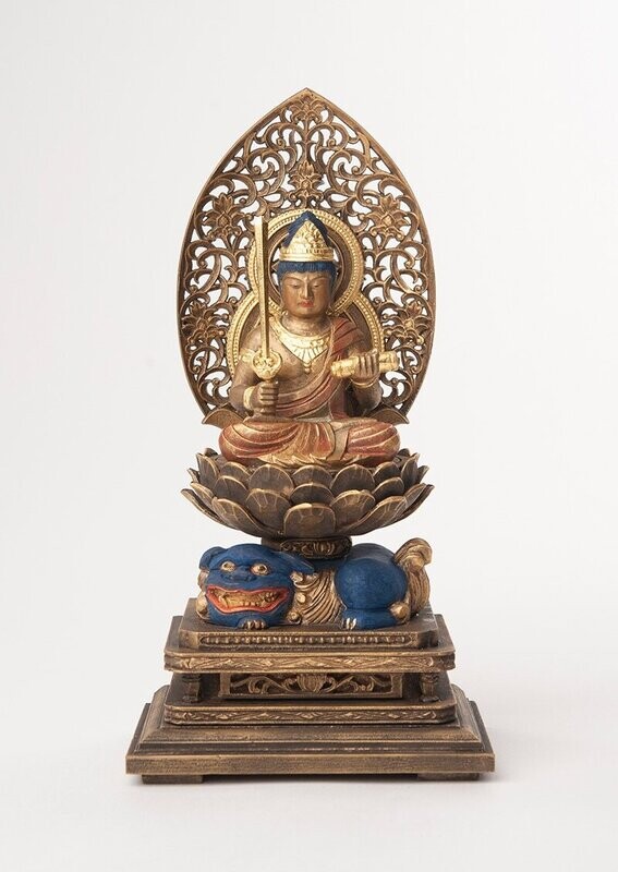 Monju Bosatsu (Manjushri) (文殊菩薩) (Antique Finish)