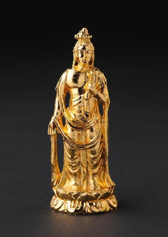 Juuichimen Kannon (十一面観音菩薩) 7cm (Gold Plating Finish)