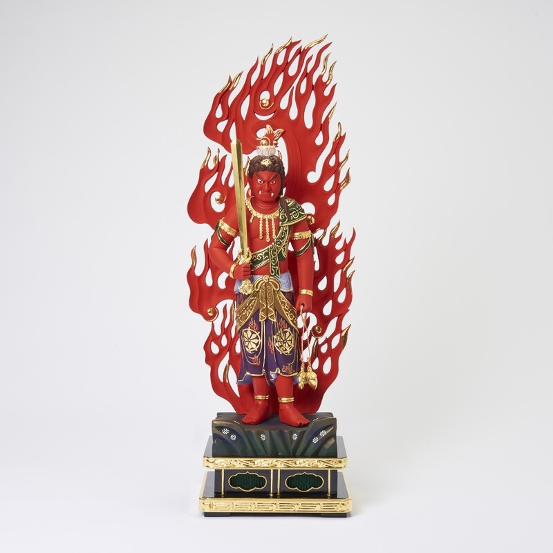 Fudo Myoo (立赤不動明王 濃彩切金)
