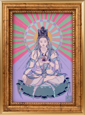 Kokuuzou Bodhisattva Natsue Mami Art Frame  (丑・寅年の虚空蔵菩薩 夏江まみ 開運守護本尊アートフレーム【S】)