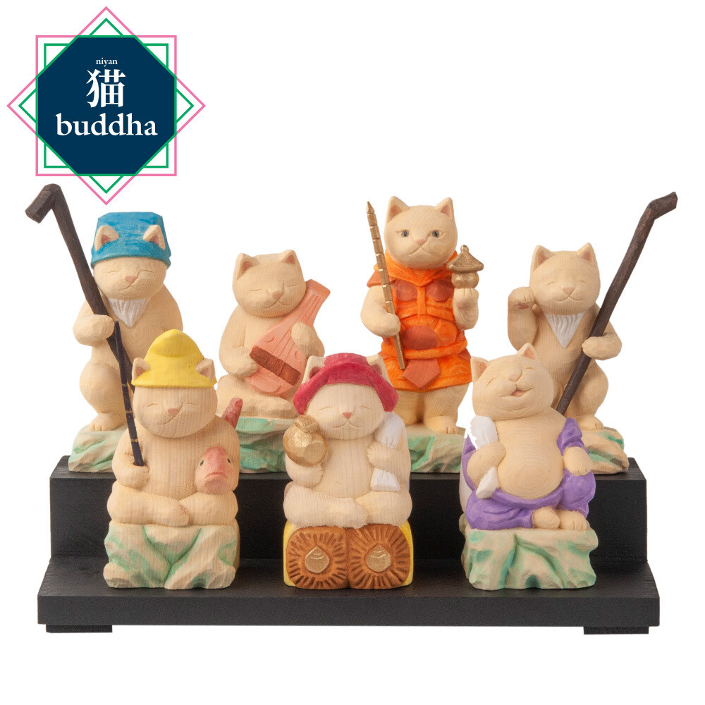 Cat buddha Shichifukujin (猫buddha 猫福神 七福神)