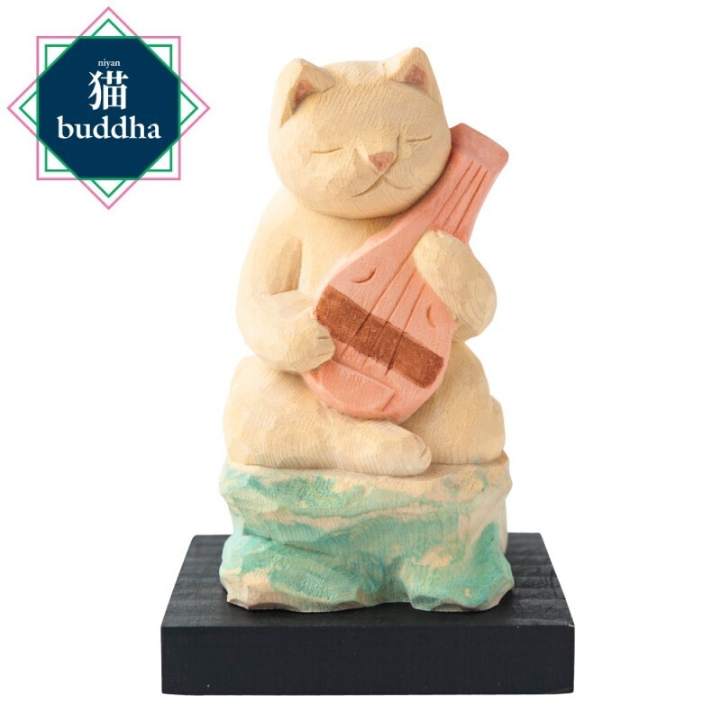 Cat buddha Benzaiten (猫buddha 猫福神 弁財天)