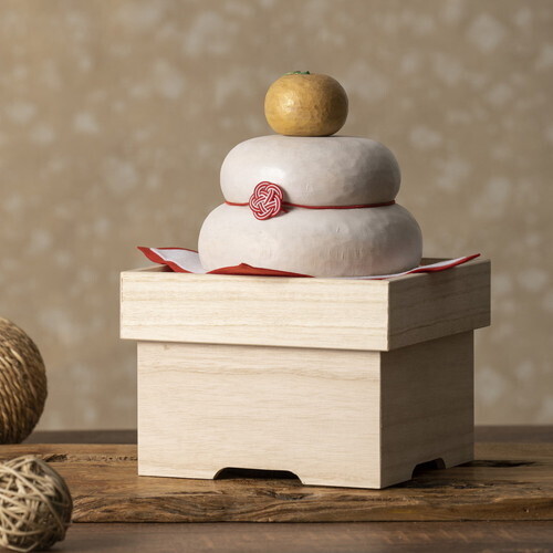 Kagami mochi(木彫 鏡餅 大)