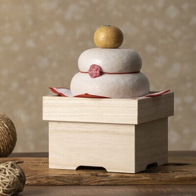 Kagami mochi(木彫 鏡餅 大)